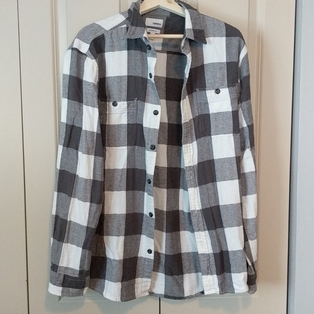 4/$20 Grey checked Flannel